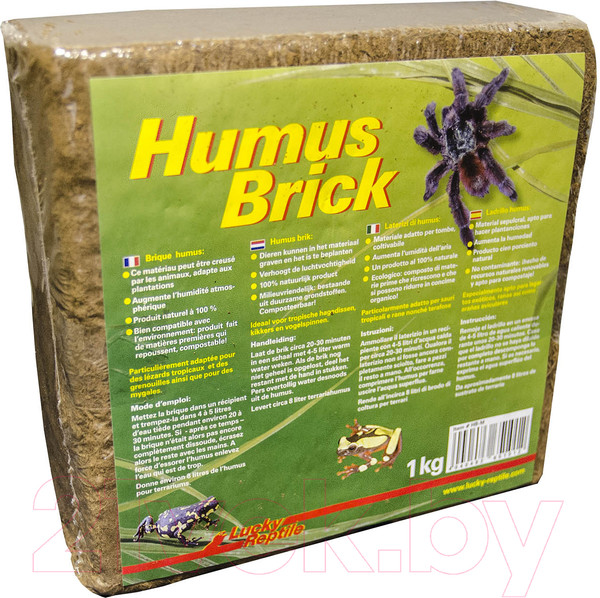 Изображение товара Грунт для террариума Lucky Reptile Humus Brick / HB-M (1кг, коричневый)
