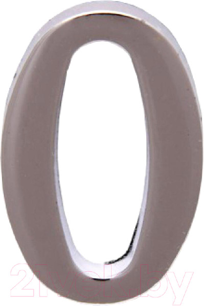 Изображение товара Цифра дверная Аллюр 0 на клеевой основе / 5057 (хром)