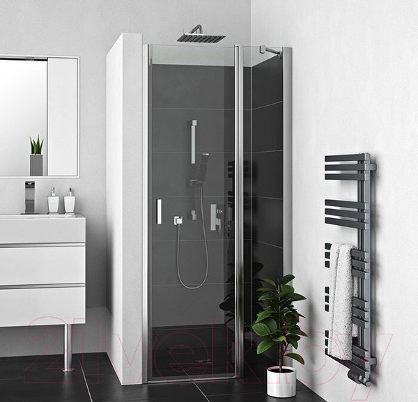 Изображение товара Душевая дверь Roth LZDO1/90 + LZ (хром/прозрачное стекло)