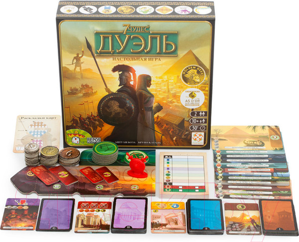 Изображение товара Настольная игра Asmodee 7 чудес: Дуэль. Локализация / БП-00000460