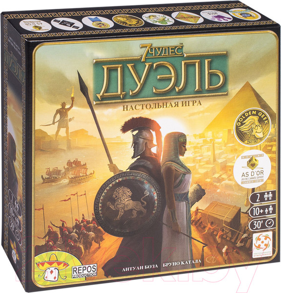Изображение товара Настольная игра Asmodee 7 чудес: Дуэль. Локализация / БП-00000460