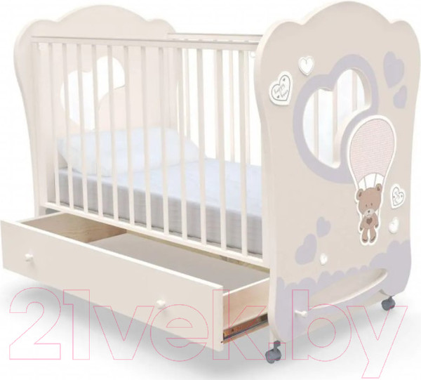 Изображение товара Детская кроватка Nuovita Stanzione Cute Bear Swing (ваниль)