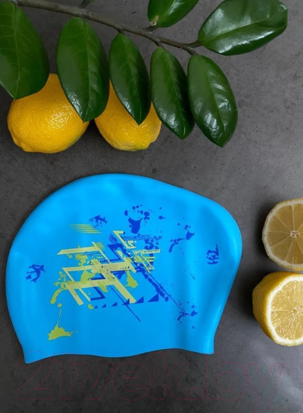 Изображение товара Шапочка для плавания Elous EL006 (геометрия голубая)