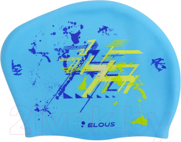 Изображение товара Шапочка для плавания Elous EL006 (геометрия голубая)