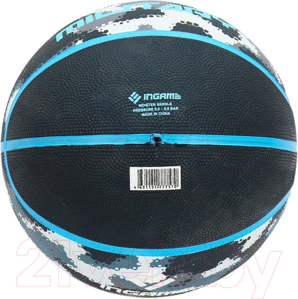 Изображение товара Баскетбольный мяч Ingame Military (размер 7, серый/голубой)