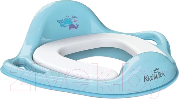 Изображение товара Детская накладка на унитаз Kidwick Шарк / KW130200 (голубой/темно-голубой/белый)
