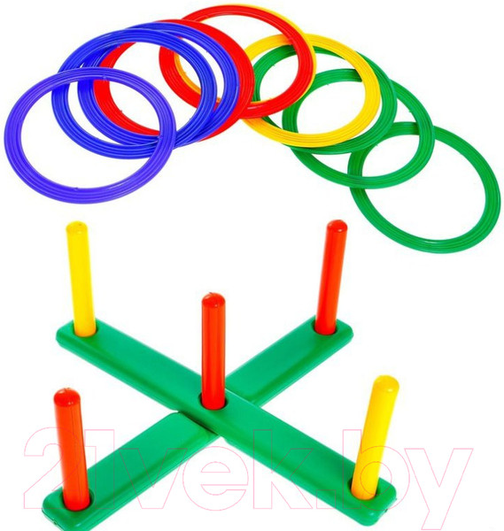 Изображение товара Игра кольцеброс Юг-пласт Кольцеброс со столбиком / 7003