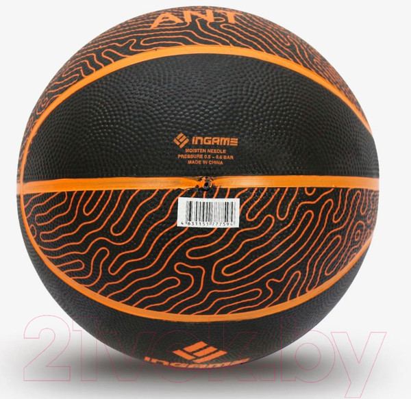 Изображение товара Баскетбольный мяч Ingame Ant №7 (черный/оранжевый)