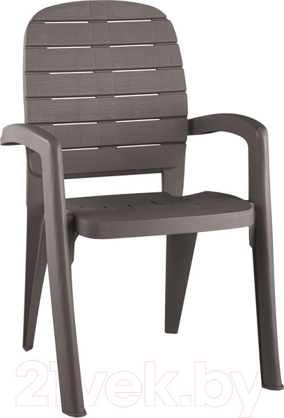 Изображение товара Стул пластиковый Ellastik Plast Прованс 58x46.5x90 (мокко)