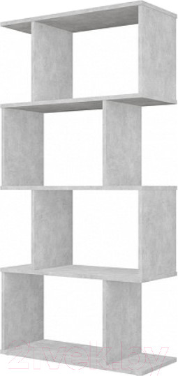 Изображение товара Стеллаж Polini Kids Home Smart Фигурный 4 секции / 0002273.75 (бетон)