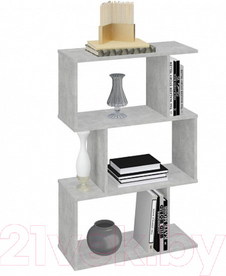 Изображение товара Стеллаж Polini Kids Home Smart Фигурный 3 секции / 0002271.75 (бетон)