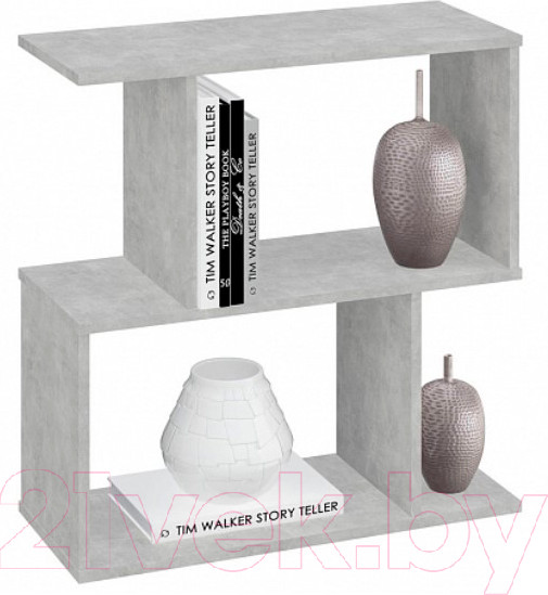 Изображение товара Стеллаж Polini Kids Home Smart Фигурный 2 секции / 0002270.75 (бетон)