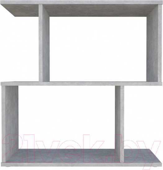 Изображение товара Стеллаж Polini Kids Home Smart Фигурный 2 секции / 0002270.75 (бетон)