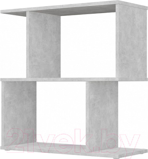 Изображение товара Стеллаж Polini Kids Home Smart Фигурный 2 секции / 0002270.75 (бетон)