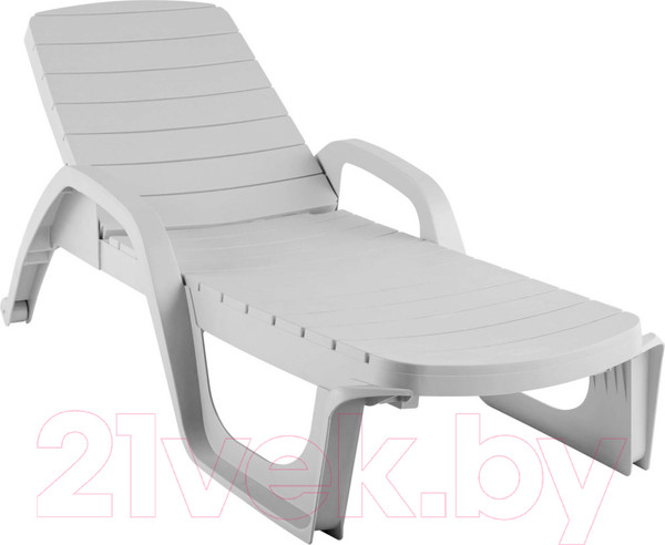 Изображение товара Шезлонг Ellastik Plast Прованс 190x70x32 (белый)