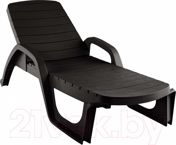 Изображение товара Шезлонг Ellastik Plast Прованс 190x70x32 (шоколадный)