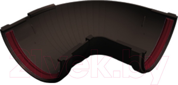 Изображение товара Угол желоба Grand Line Составной ПВХ 90-150 градусов RR 32 (коричневый)