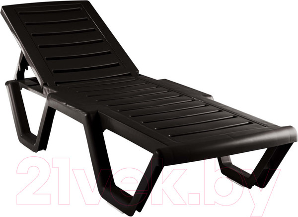 Изображение товара Шезлонг Ellastik Plast Атлант 184x62x33 (шоколадный)
