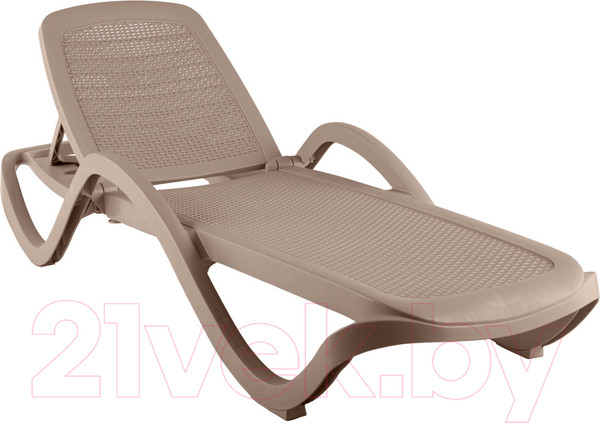 Изображение товара Шезлонг Ellastik Plast Capri Плетеный 195x73x41 (какао)