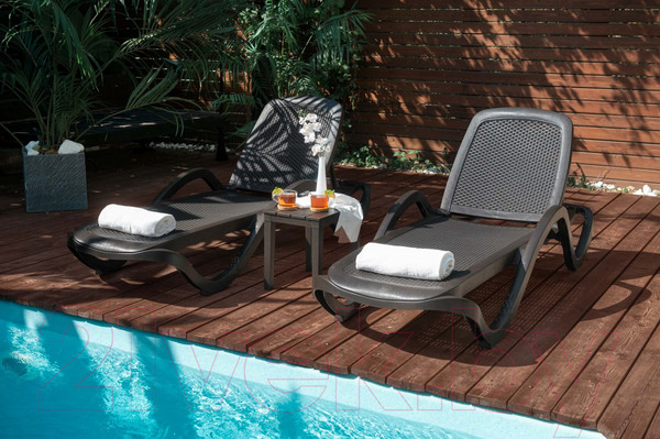 Изображение товара Шезлонг Ellastik Plast Capri Плетеный 195x73x41 (какао)