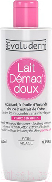 Изображение товара Молочко для снятия макияжа Evoluderm С миндальным маслом и экстрактом хлопка (250мл)