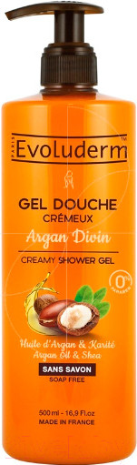 Изображение товара Гель для душа Evoluderm С аргановым маслом и маслом ши (500мл)