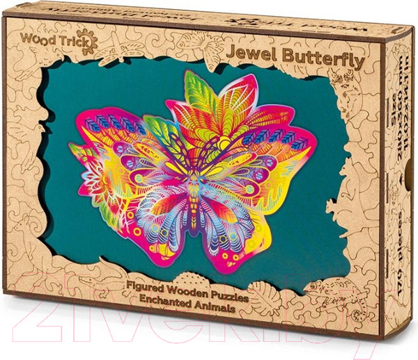 Изображение товара Пазл Wood Trick Драгоценная бабочка / WT-00052