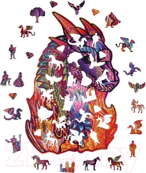 Изображение товара Пазл Wood Trick Волшебный Дракон / WT-00057