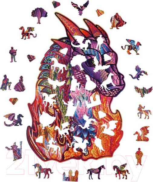 Изображение товара Пазл Wood Trick Волшебный Дракон / WT-00057