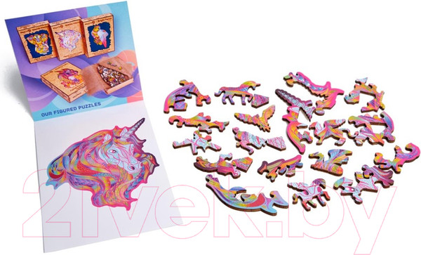Изображение товара Пазл Wood Trick Единорог. Голубое Пламя / WT-00062
