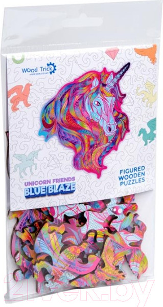 Изображение товара Пазл Wood Trick Единорог. Голубое Пламя / WT-00062