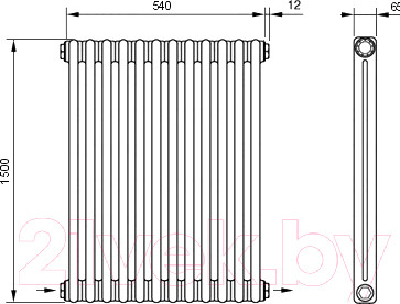 Изображение товара Радиатор стальной Arbonia 2150/12 24 (нижнее подключение, слева-направо)