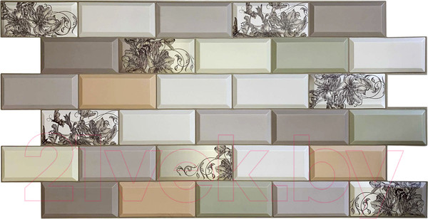 Изображение товара Панель ПВХ Grace Плитка Ар нуво (966x484x3.5мм)