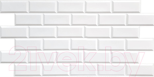 Изображение товара Панель ПВХ Grace Блок белый (966x484x3.5мм)