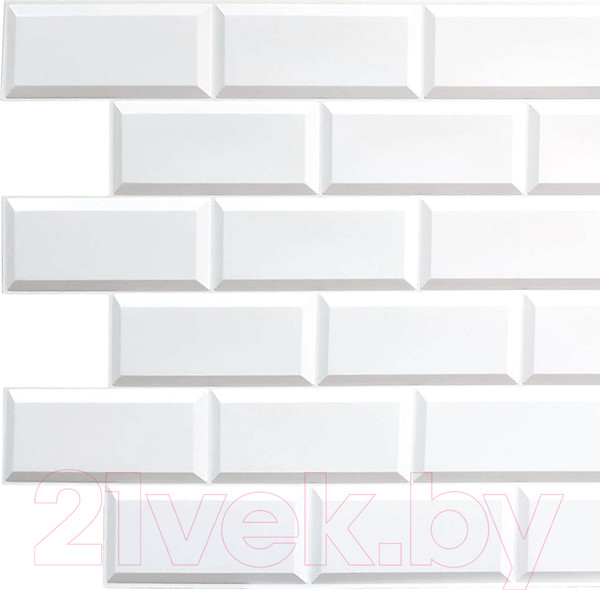 Изображение товара Панель ПВХ Grace Блок белый (966x484x3.5мм)