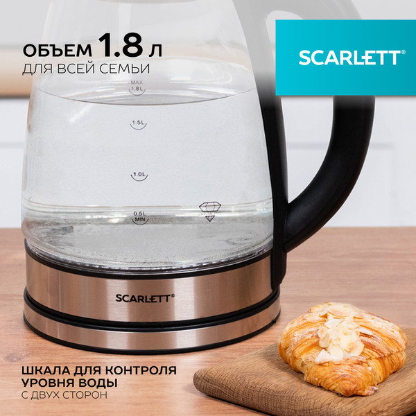 Изображение товара Электрочайник Scarlett SC-EK27G88 (черный)