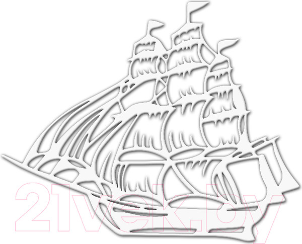 Изображение товара Декор настенный Arthata Корабль 75x60-V / 053-1 (белый)