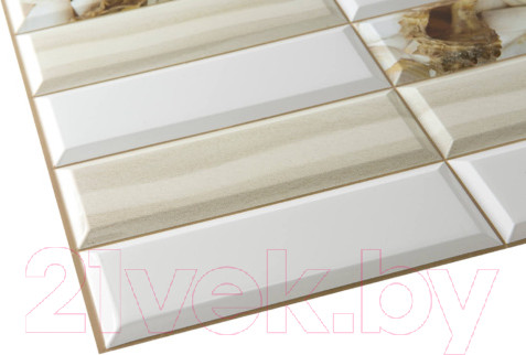 Изображение товара Панель ПВХ Grace Плитка Песчаный берег (955x480x3.5мм)