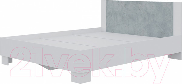 Изображение товара Каркас кровати Горизонт Мебель Nova 1.6 (белый/бетон)