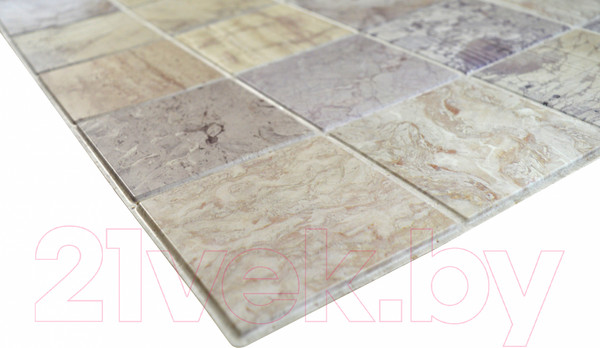 Изображение товара Панель ПВХ Grace Плитка Мрамор голубой (964x484x3.5мм)