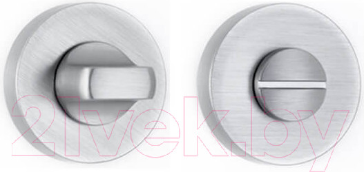 Изображение товара Фиксатор дверной защелки VELA Prima WC-Round (белое серебро)