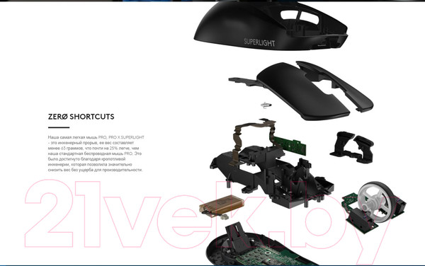 Изображение товара Мышь Logitech Pro X Superlight 910-005942 / 910-005946 (белый)