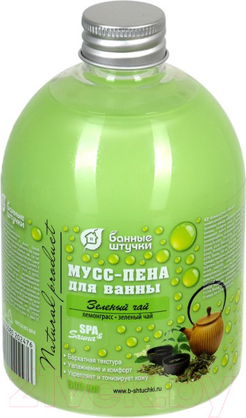 Изображение товара Пена для ванны Банные Штучки Зеленый чай 33462 (500мл)