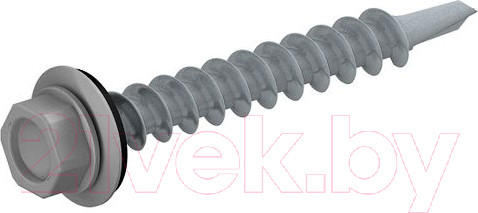 Изображение товара Саморез Starfix Кровельный по металлу 4.8x19 шайба с прокл. PT3 / SMP2-57487-100 (100шт, оцинкованный, RAL 7004 сигнальный серый)