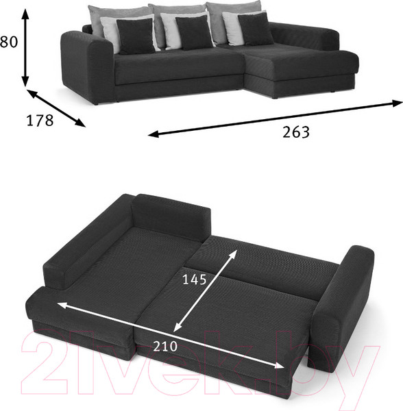 Изображение товара Диван угловой Moon Family Мэдисон 006 / 80633681