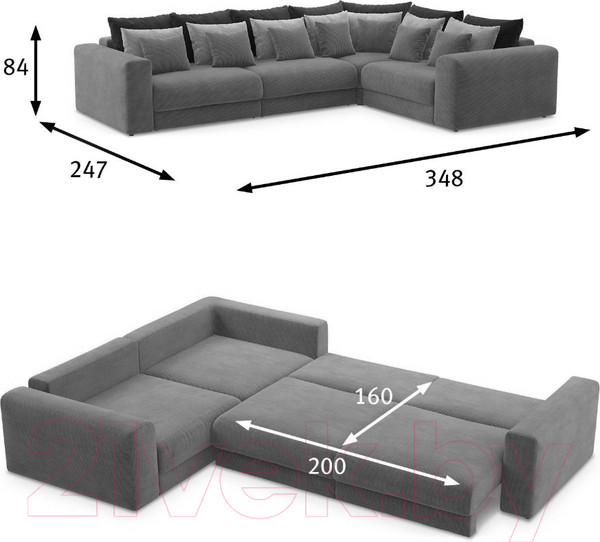 Изображение товара Диван угловой Moon Family Мэдисон 006 80329339 / 80572098
