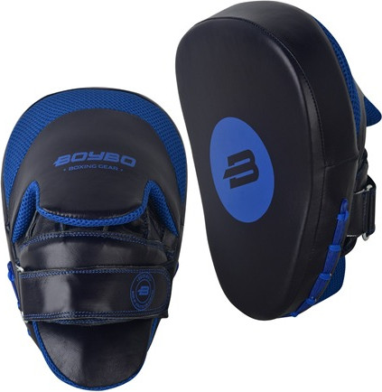 Изображение товара Боксерские лапы BoyBo Hook / BPM420 (кожа, черный/синий)