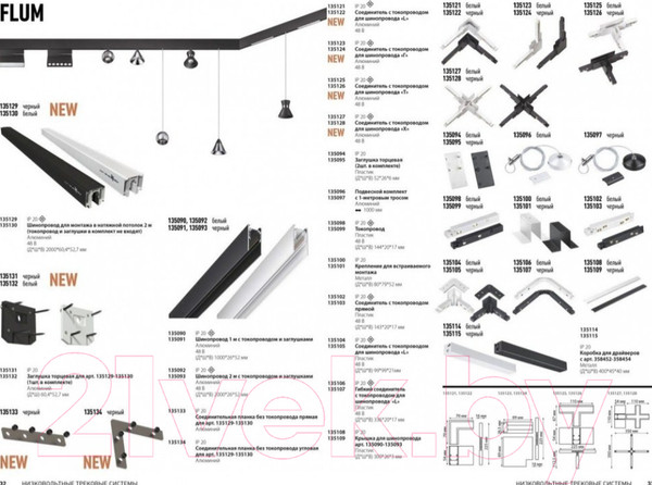 Изображение товара Потолочная база для светильника Novotech Flum 135114 (белый)