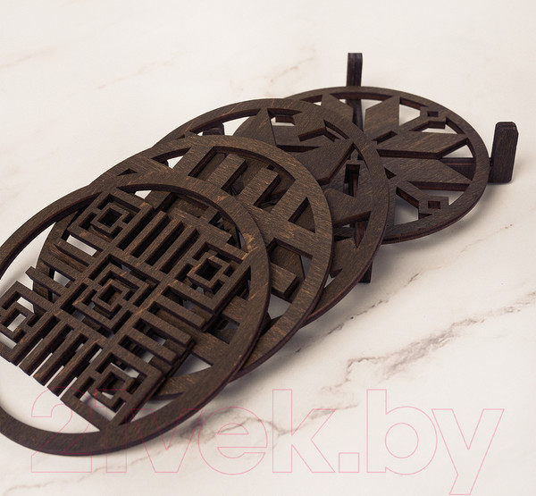 Изображение товара Подставка под горячее Woodary 3101 (4шт)