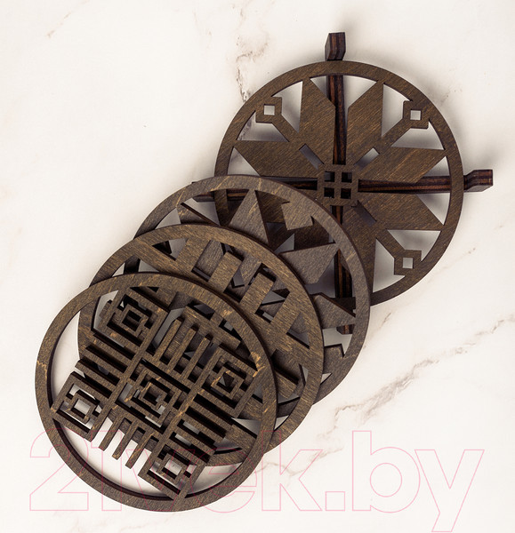 Изображение товара Подставка под горячее Woodary 3101 (4шт)